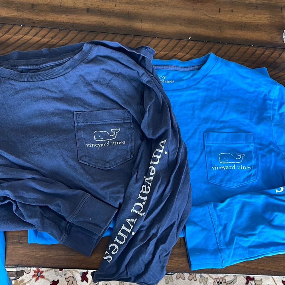 2-Boys M vineyard Vines long sleeve T shirt